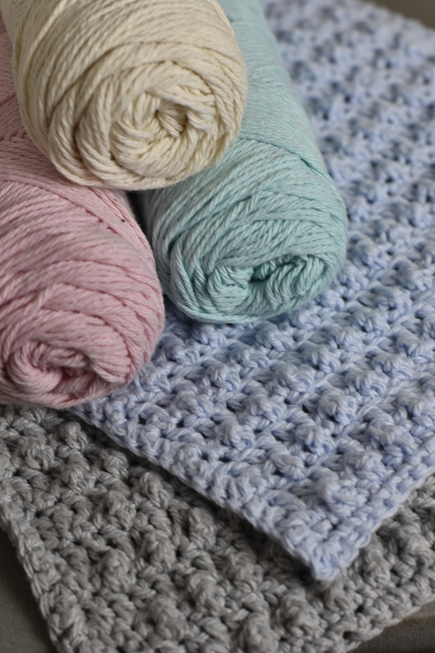 cotton  crochet  washcloth free photo