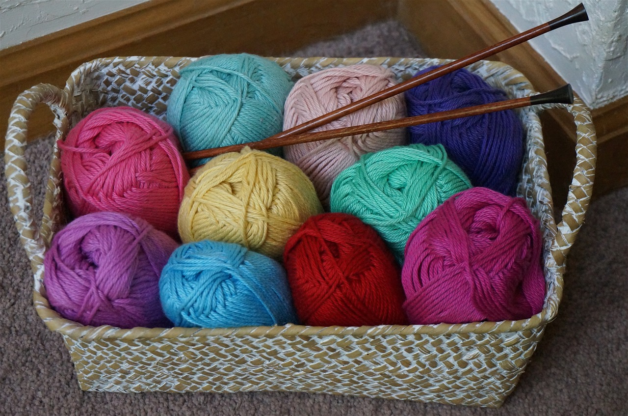 cotton baby yarn knitting knitting needles free photo
