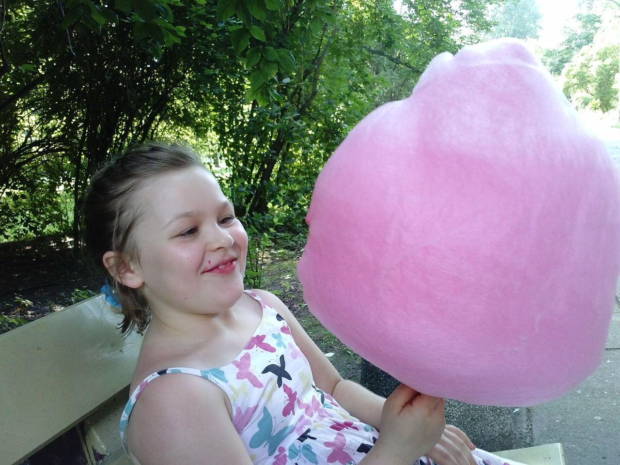 cotton candy child the little girl free photo