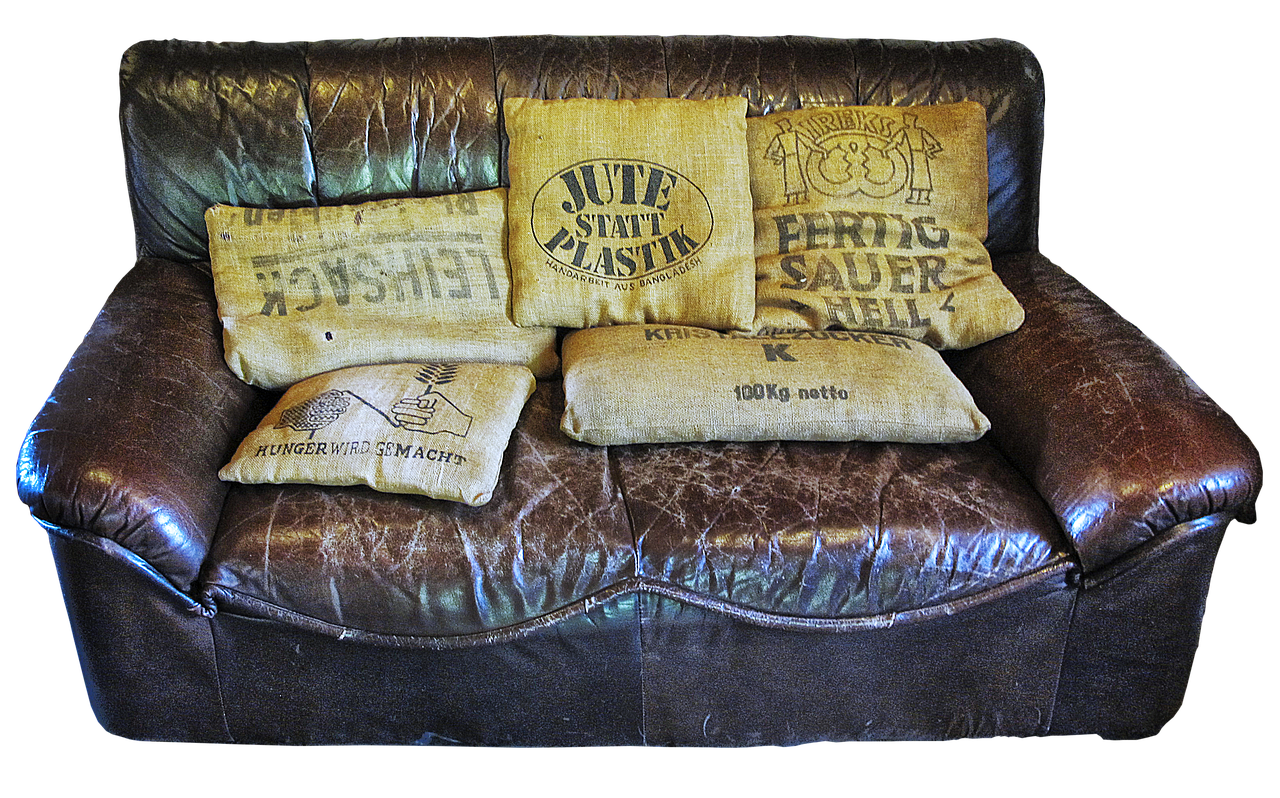 couch sofa jute bags free photo