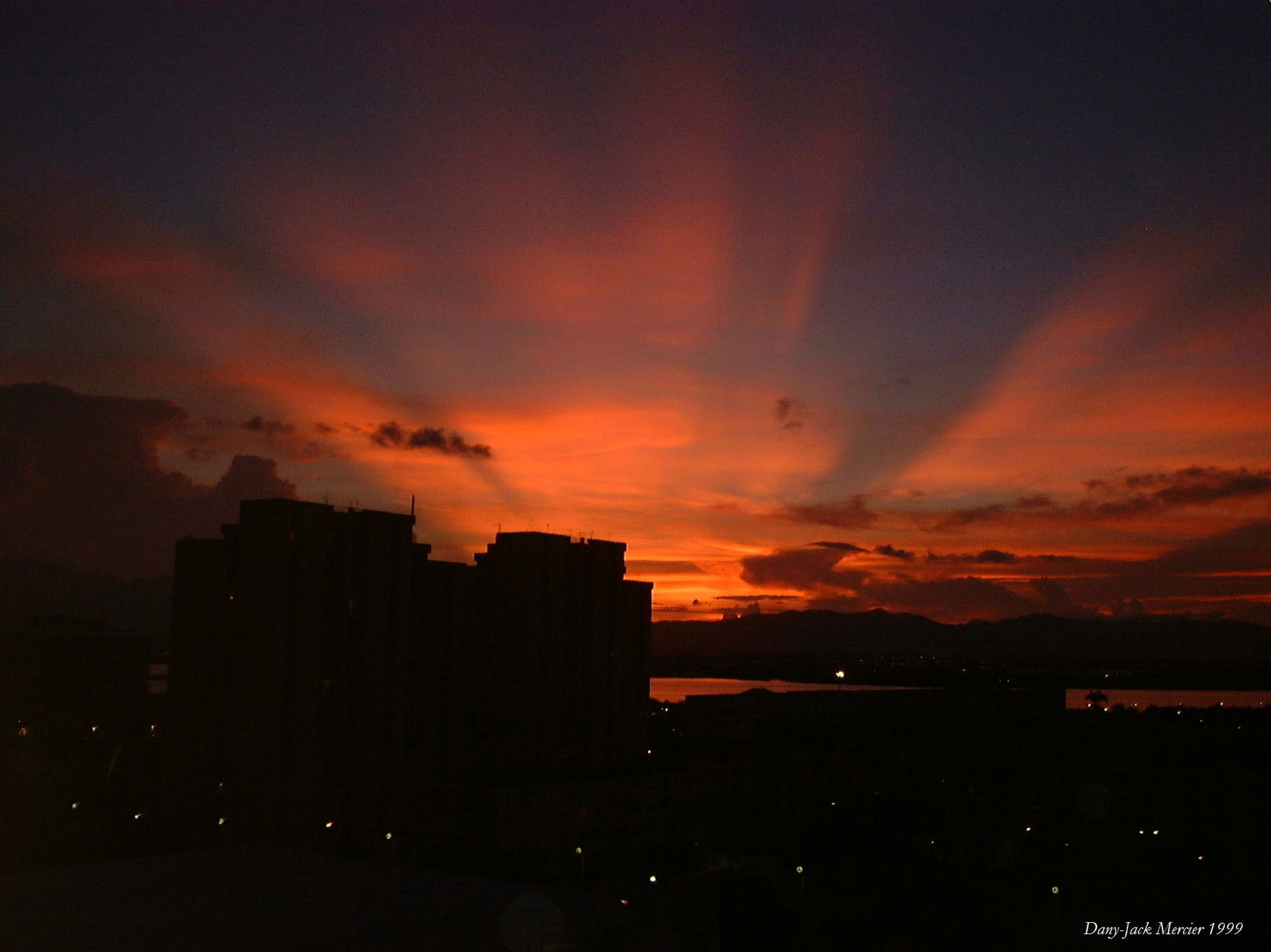 sunset guadeloupe caribbean free photo
