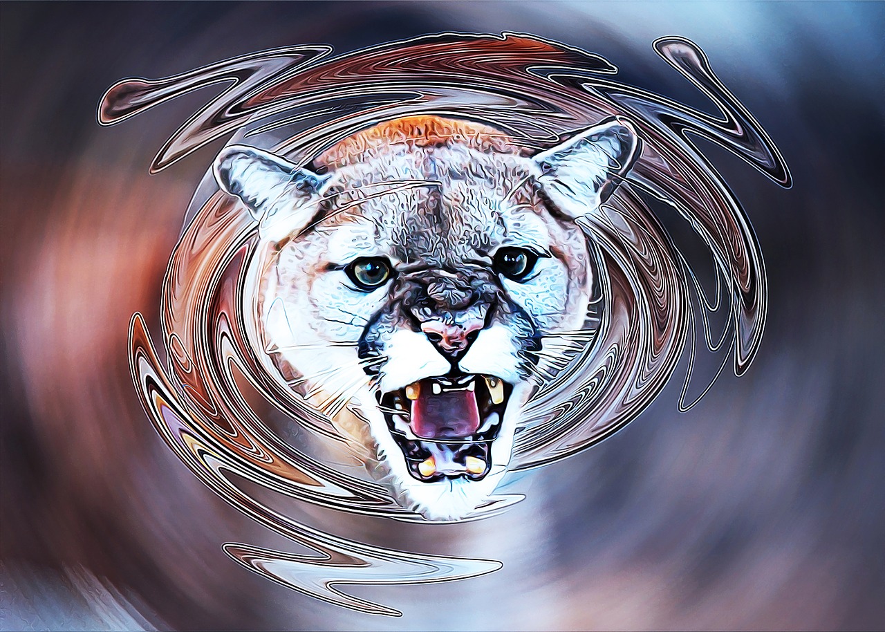 cougar animal art free photo