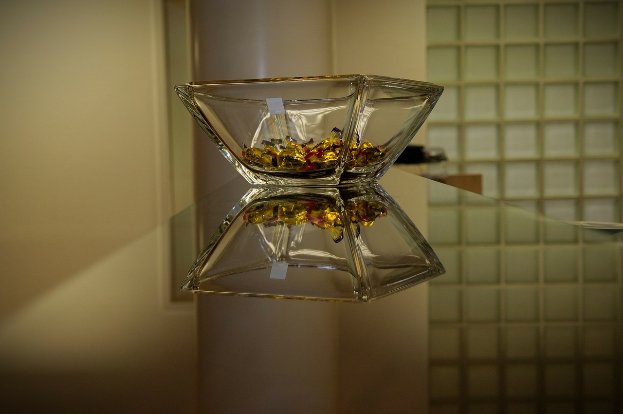 counter glass bowl candy free photo