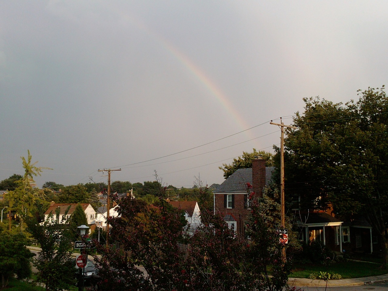 country road rainbow free photo