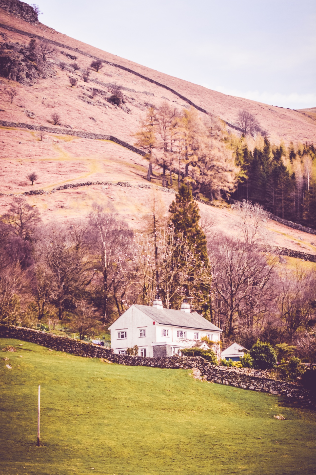 landscape country cottage lake district free photo