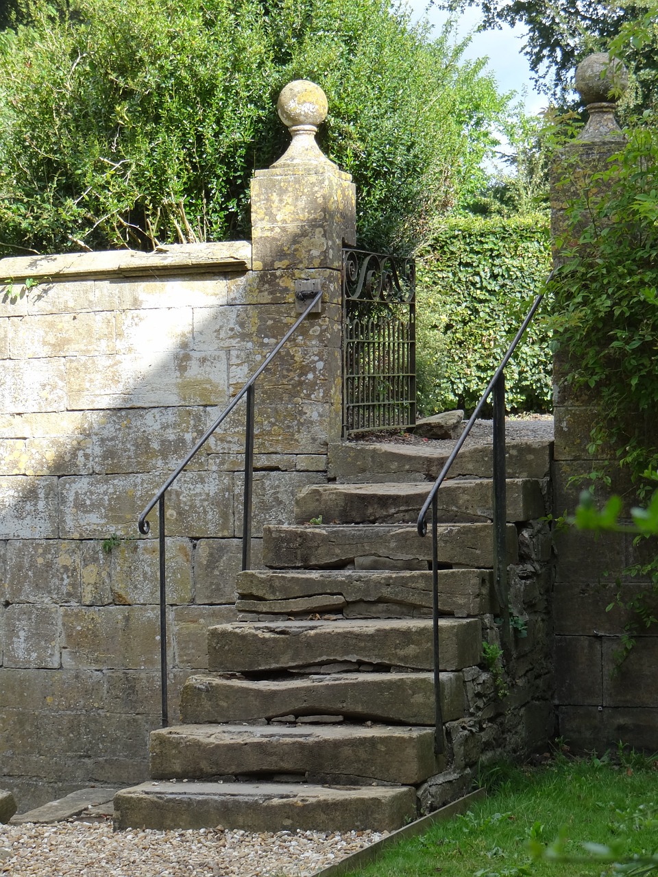 country house balustrade handrail free photo