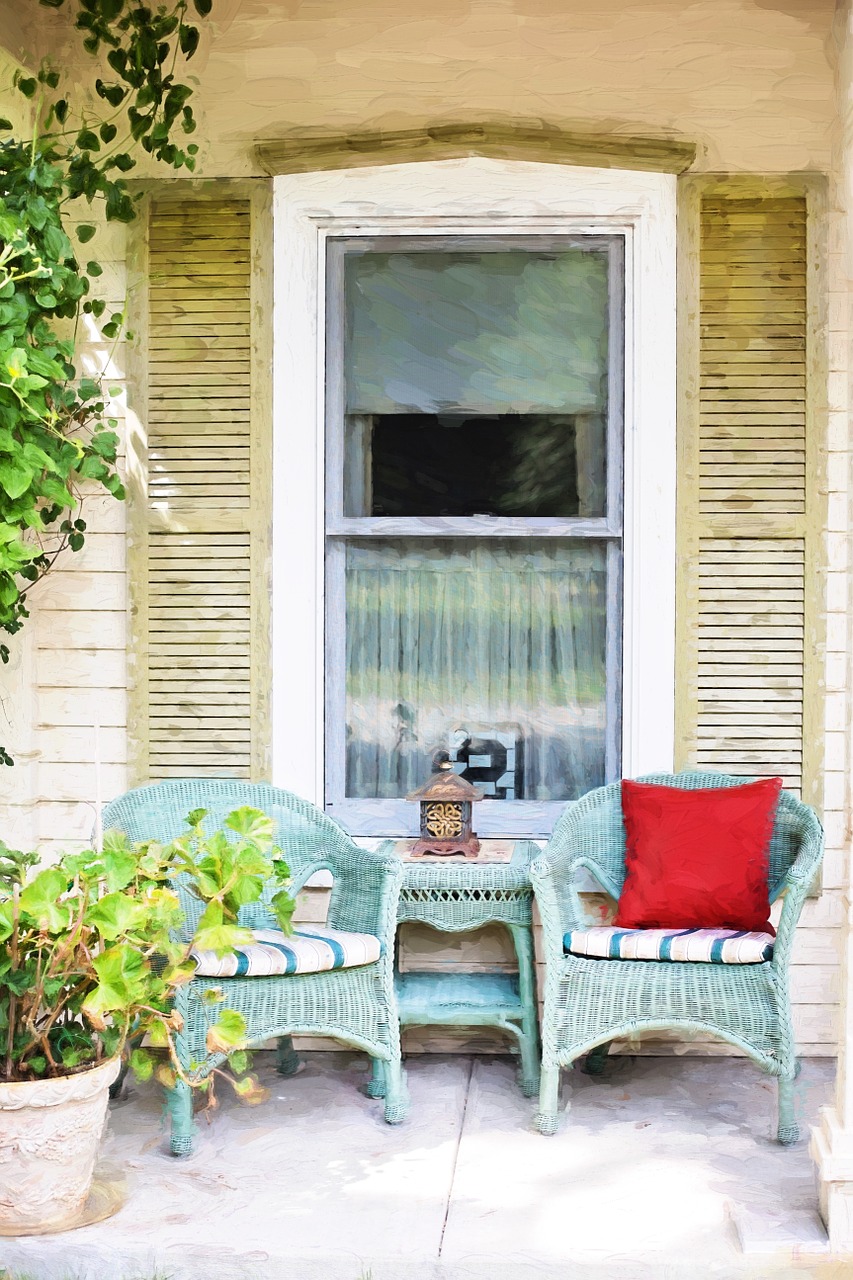 country porch porch chairs patio free photo