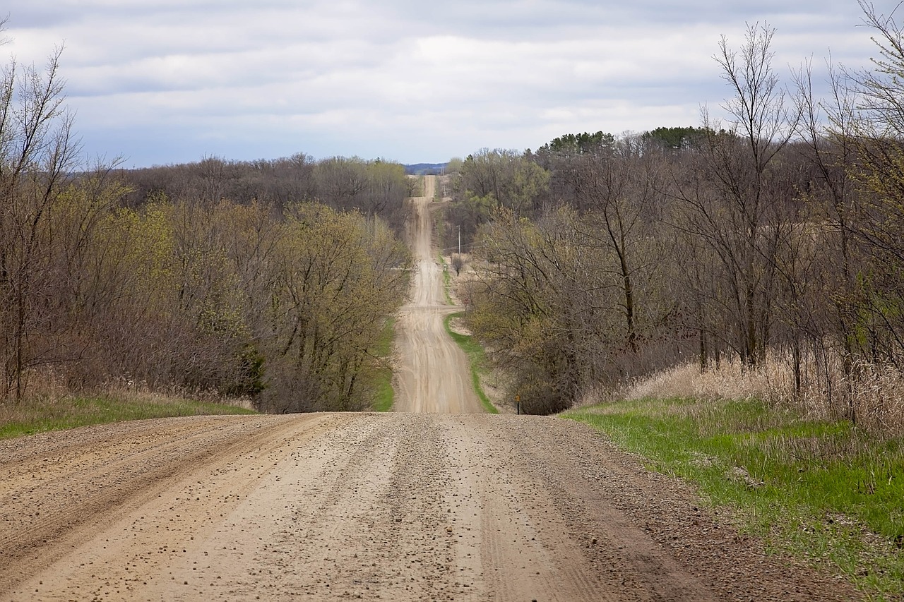 country road dirt road hilly road free photo