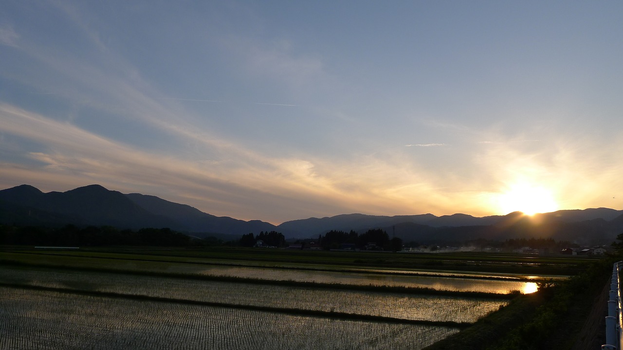 countryside yamada's rice fields free pictures free photo