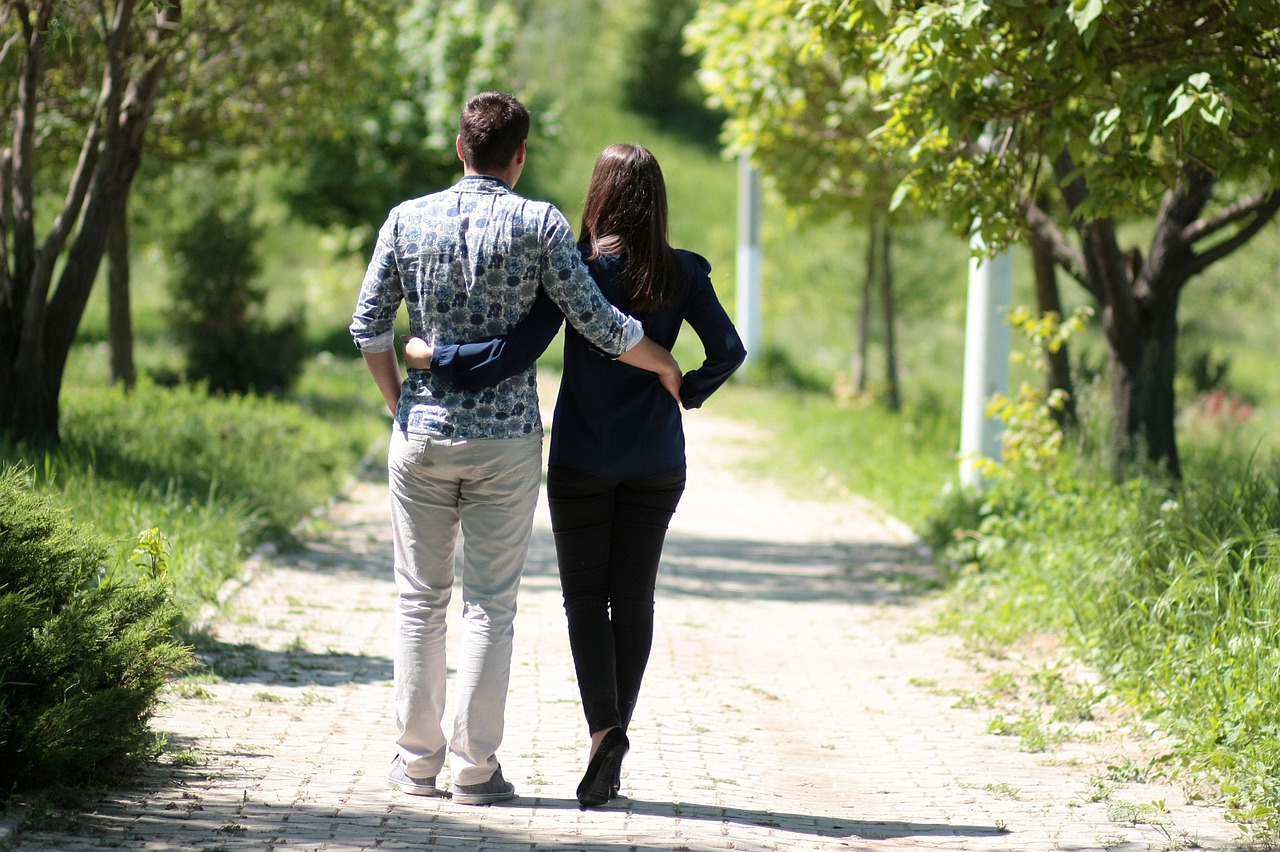 couple love walk free photo