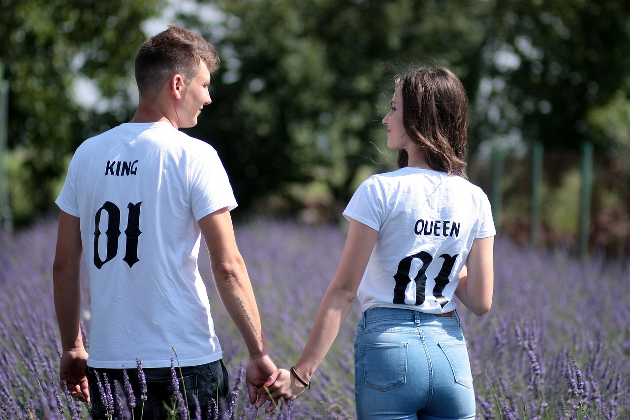 couple lavender love free photo