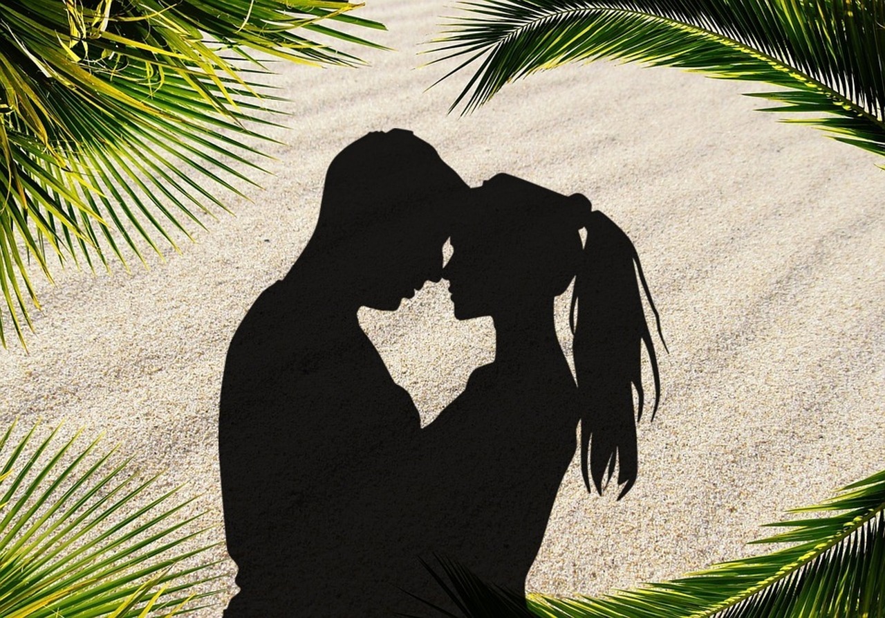 couple silhouette shadows free photo