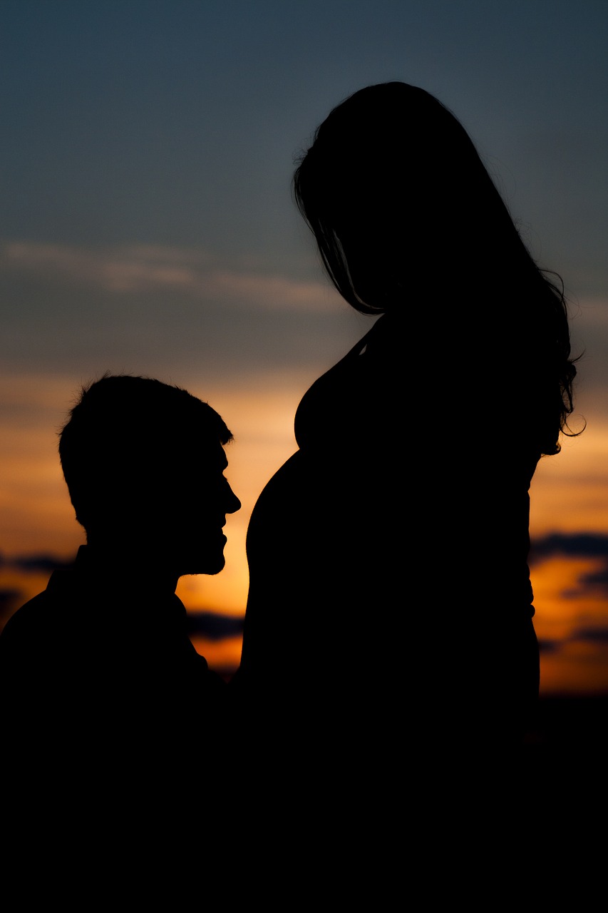 couple sunset joy free photo