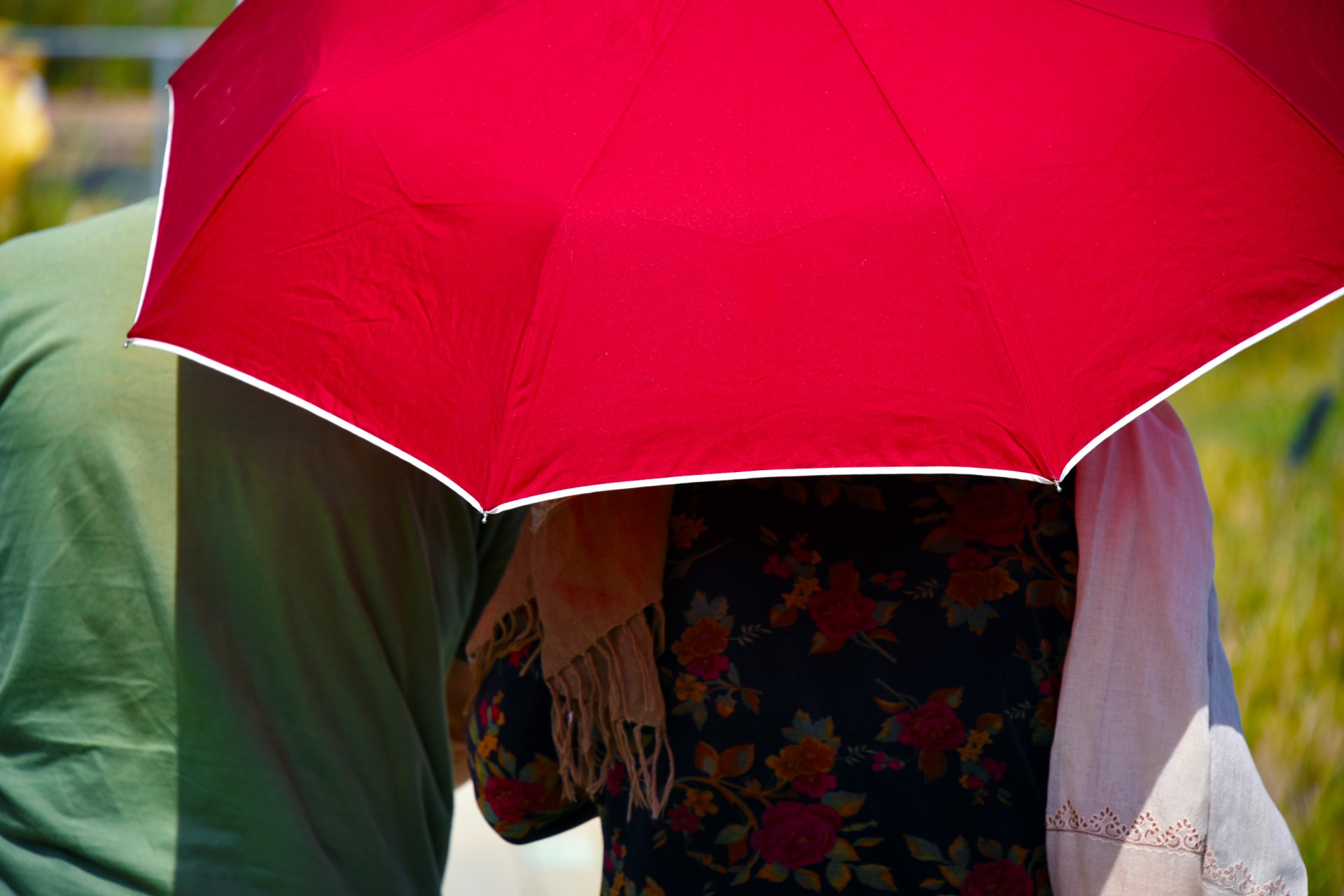 umbrella man woman free photo