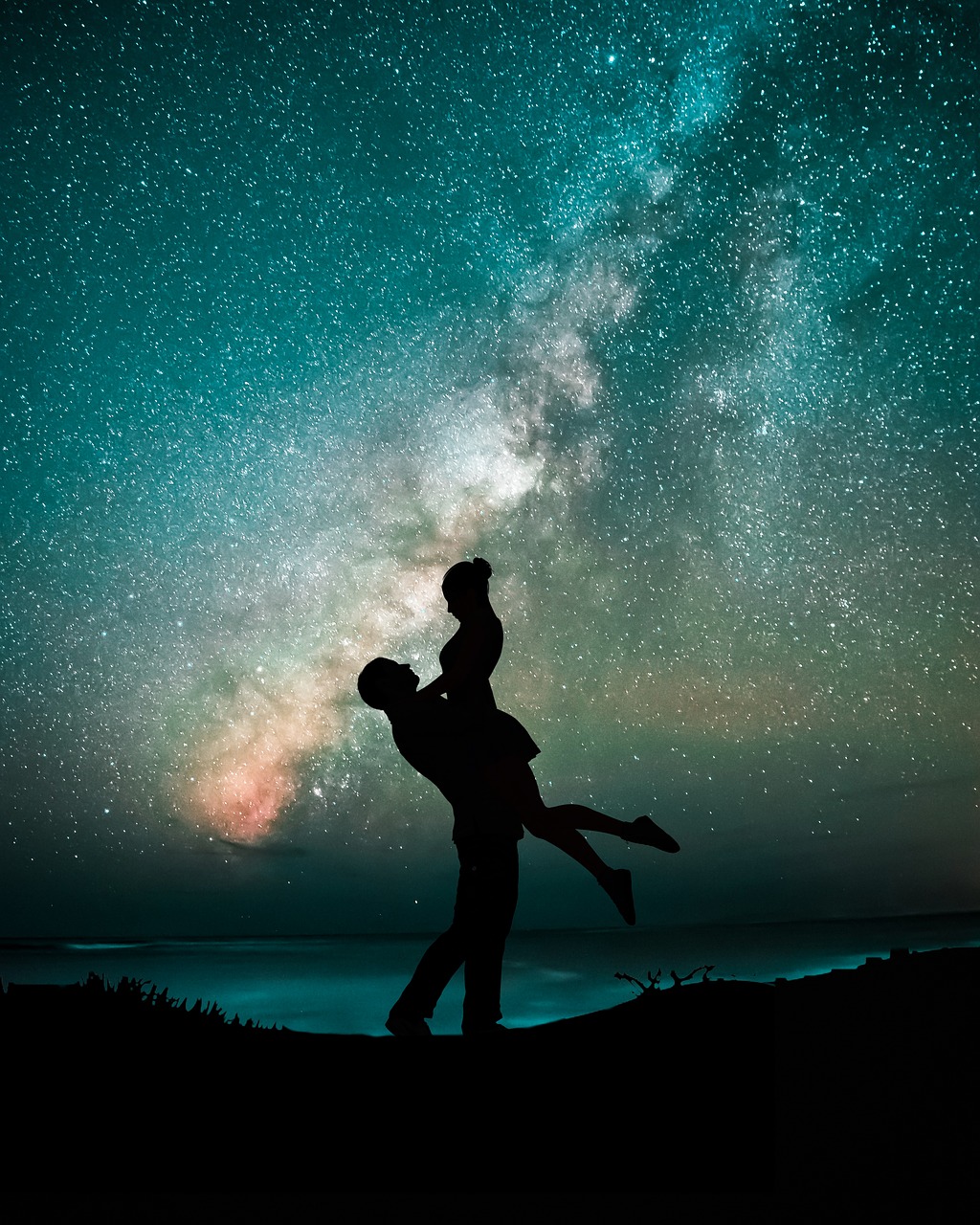 couples  night  stars free photo