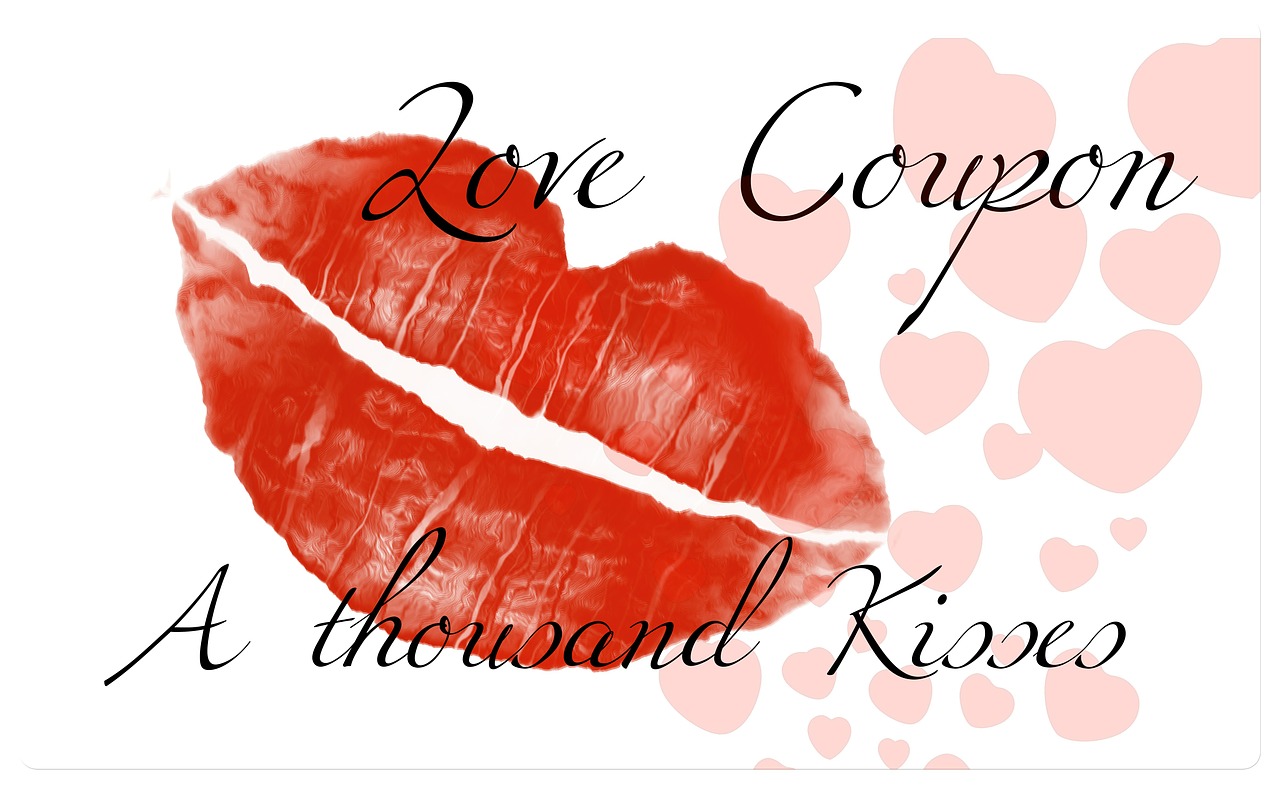 coupon lips kiss free photo