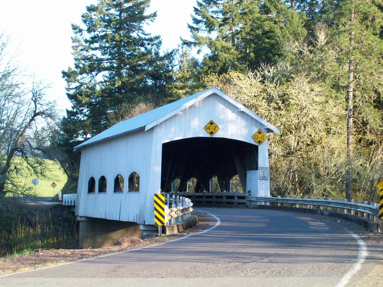 covered bridge building bridge free photo