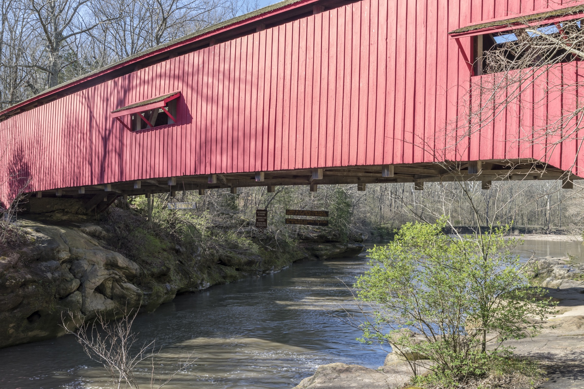 covered bridge rural country free photo