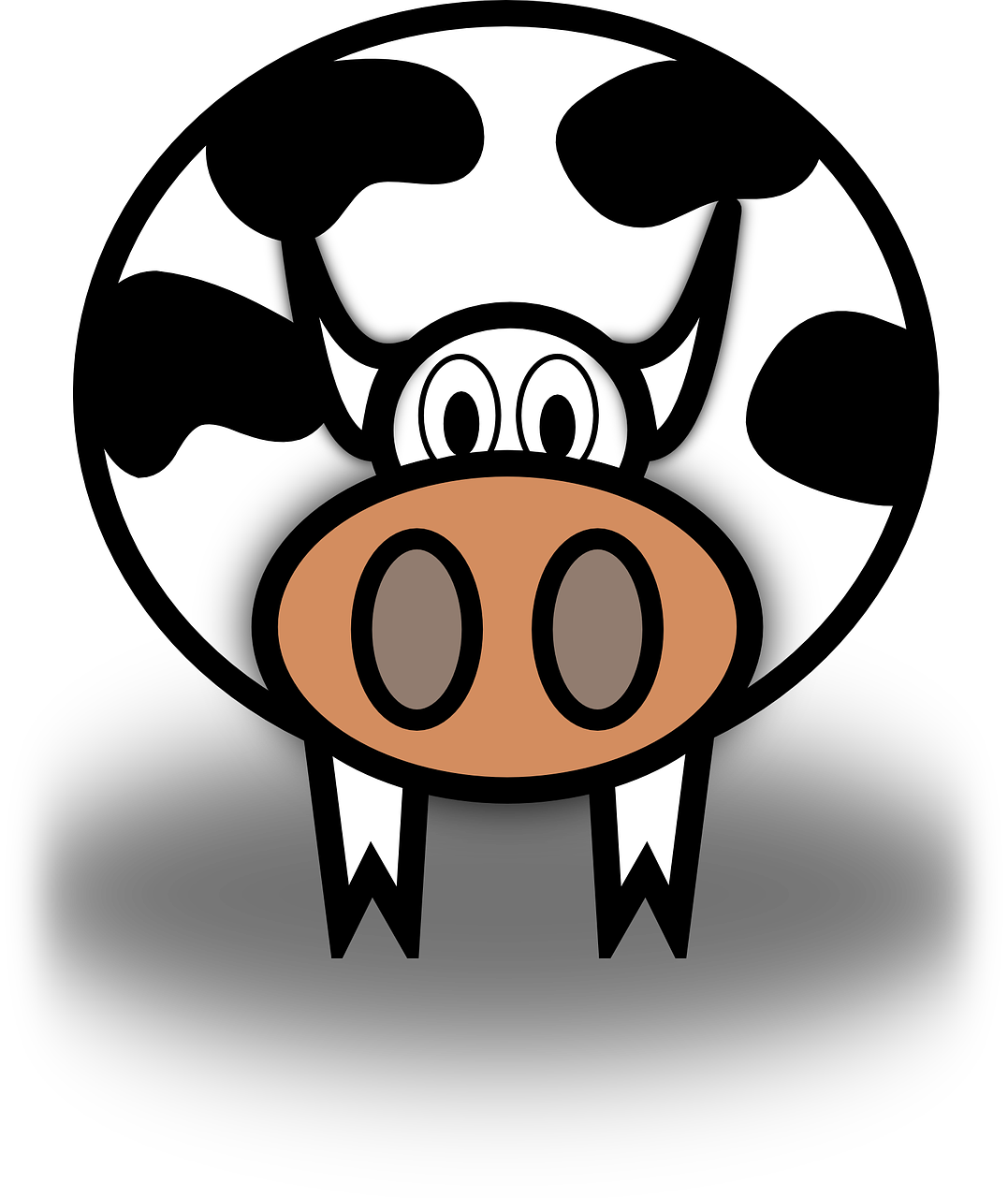 cow cartoon dairy free photo