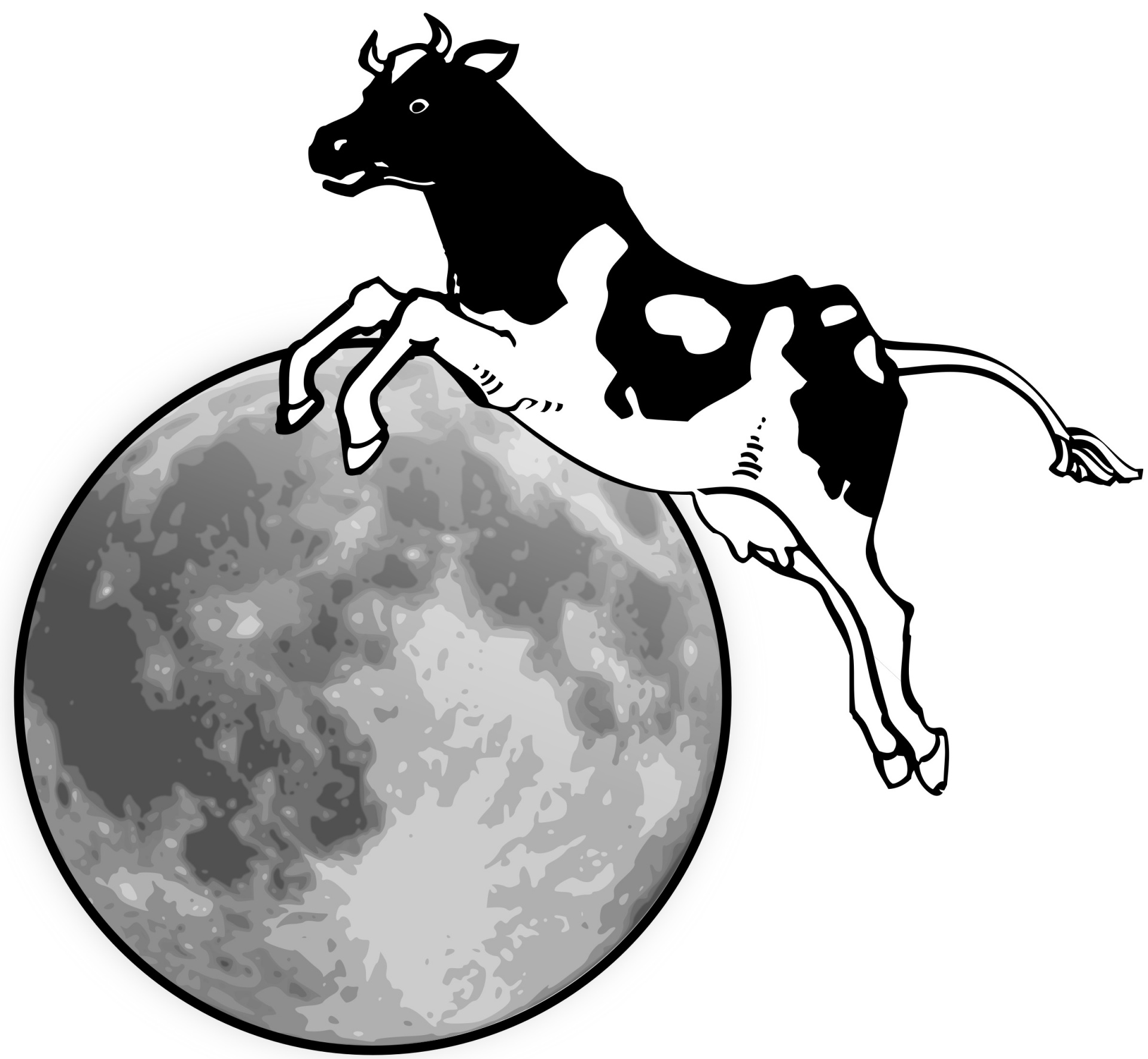 cow moon rhyme free photo