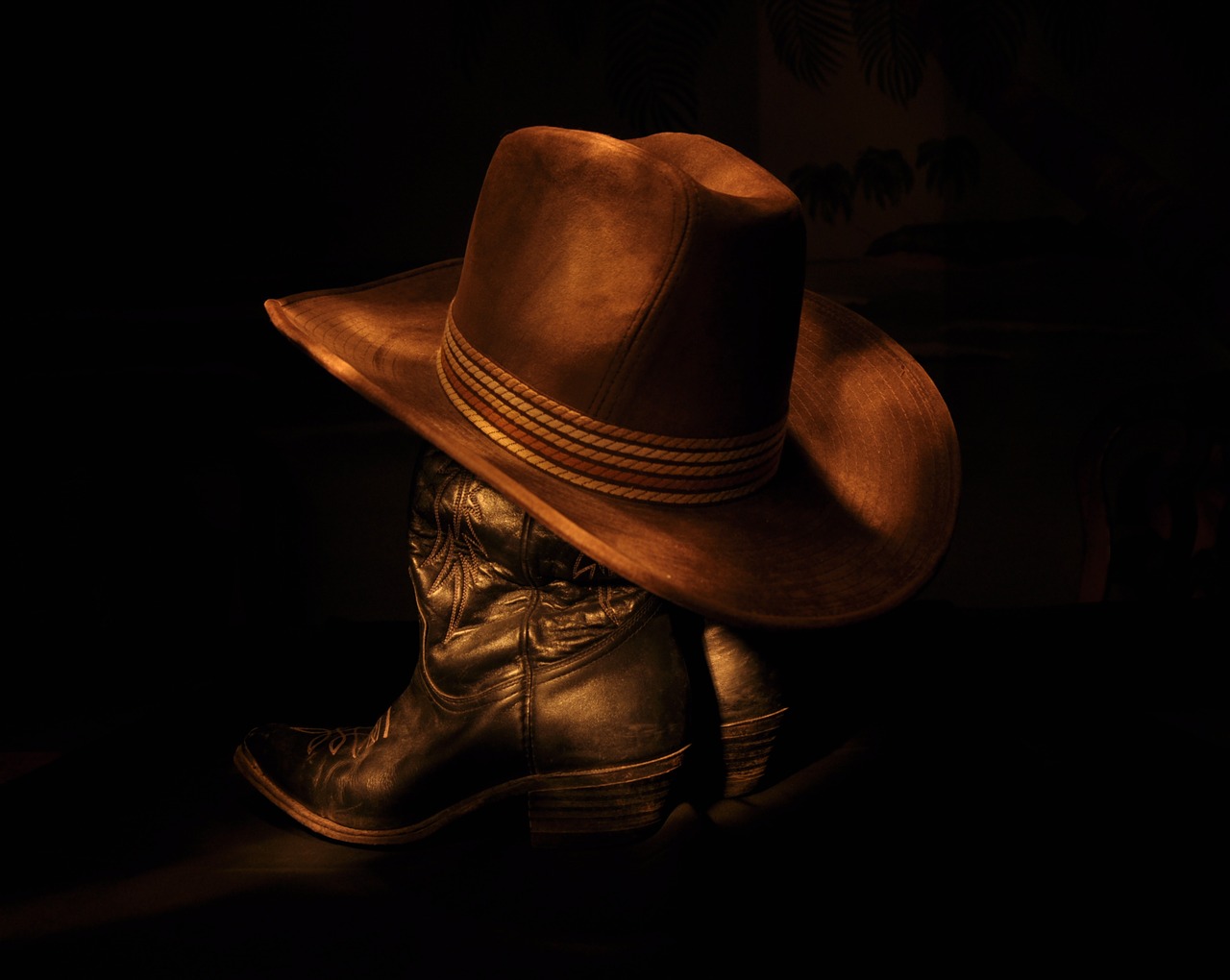 cowboy hat boots free photo