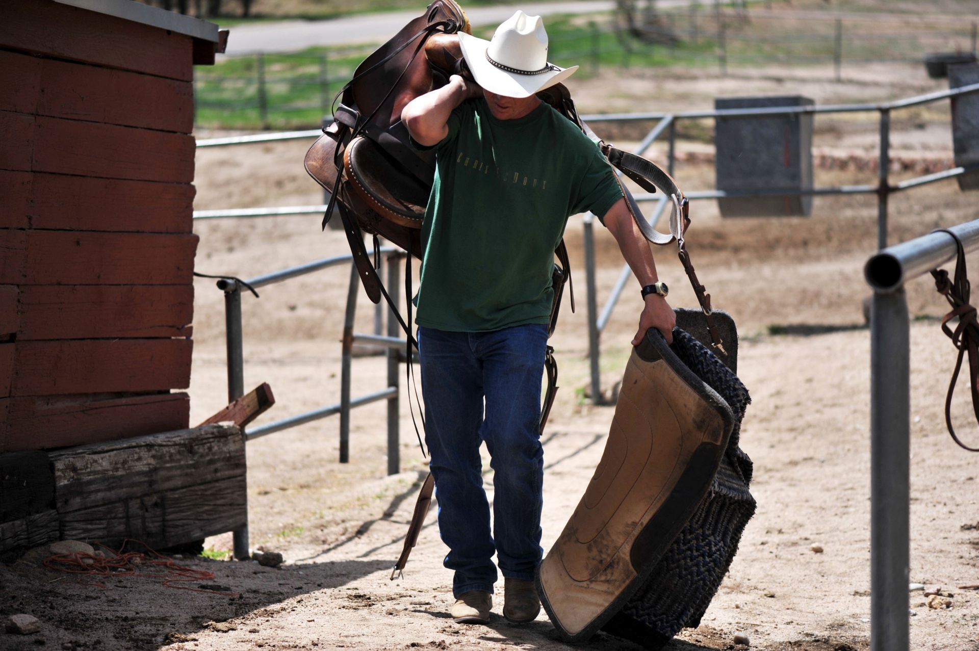cowboy saddle equipment free photo