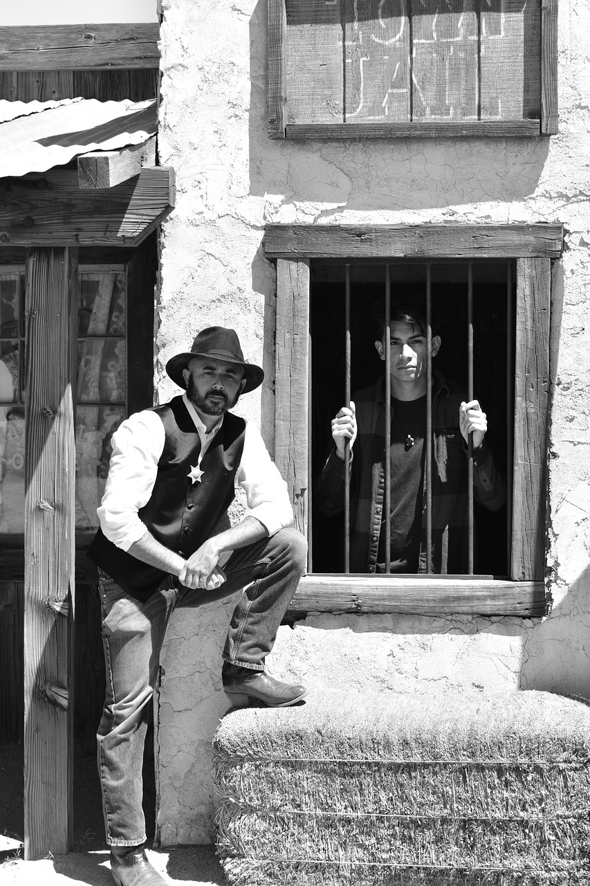 cowboy western jail house free photo