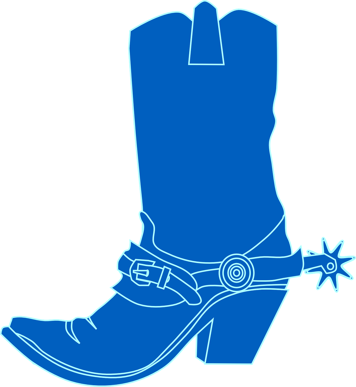 cowboy boots blue boot free photo