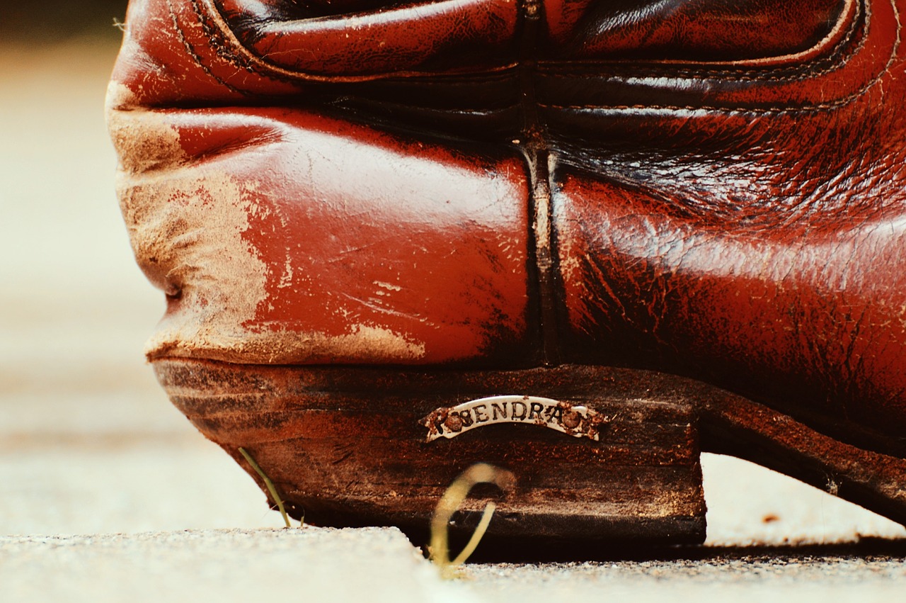 cowboy boots leather 80s free photo