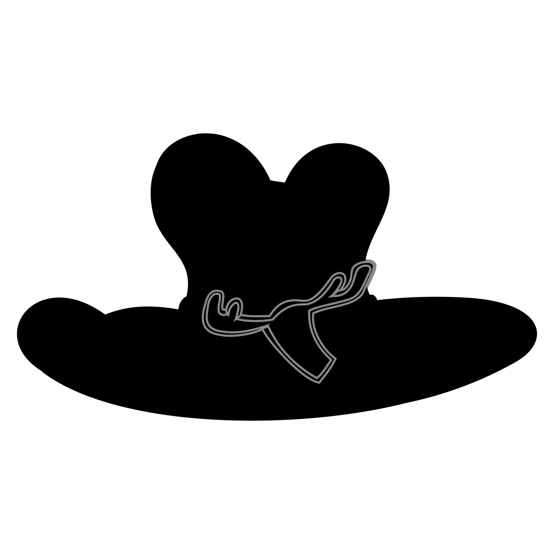 silhouette hat cowboy free photo