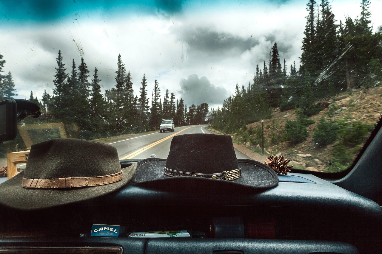 cowboy hat dashboard car free photo