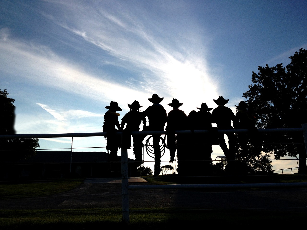 cowboys cowgirls fence free photo