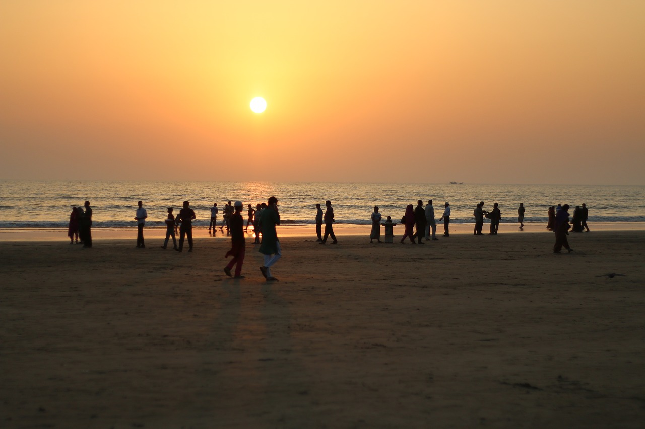 cox's bazar sunset beach free photo