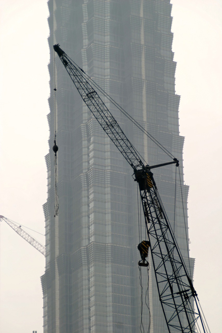 crane facade glass free photo