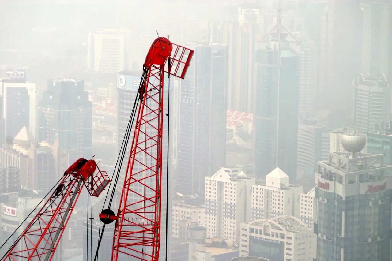 crane facade glass free photo