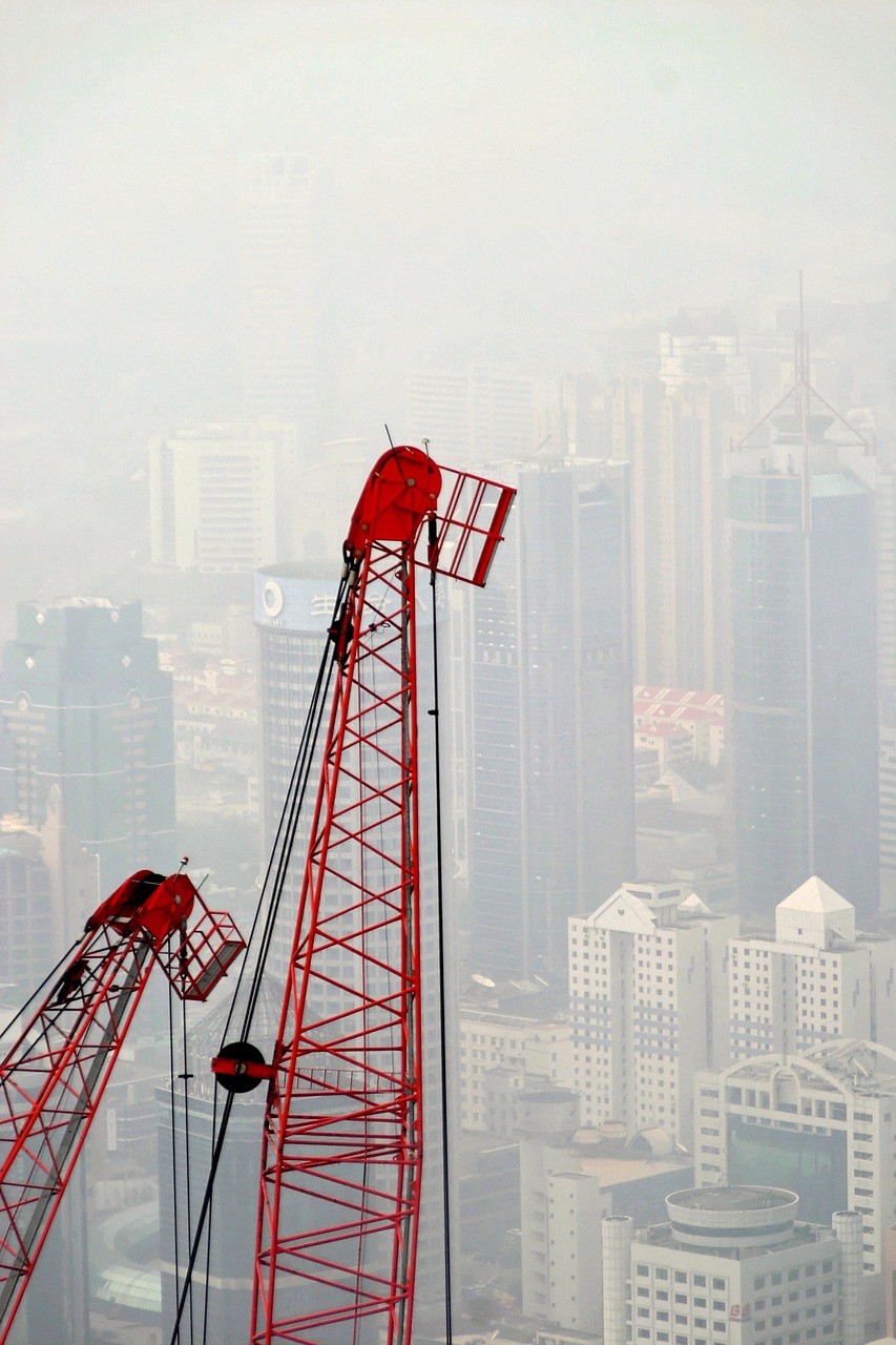 crane facade glass free photo