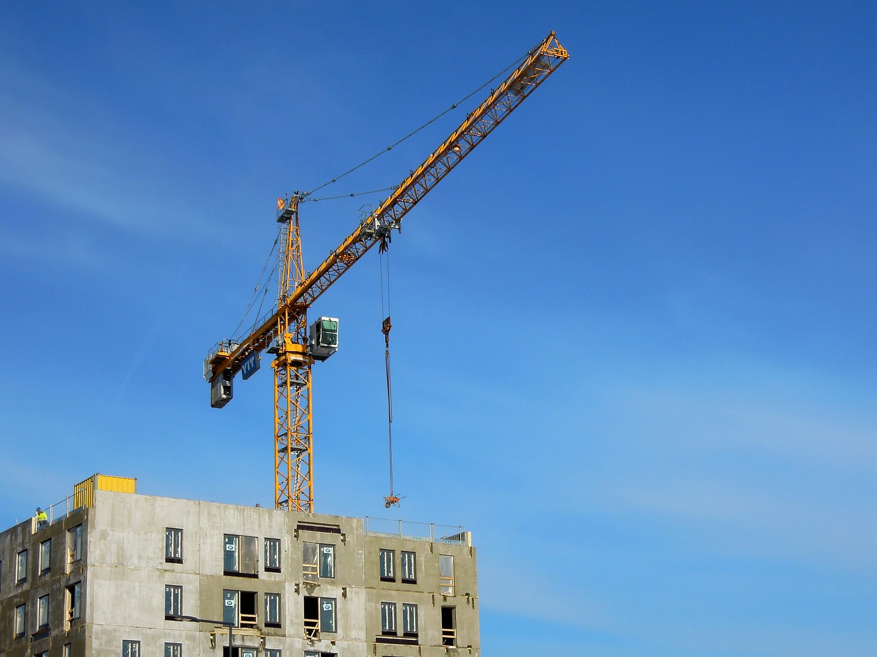 crane building construction site free photo