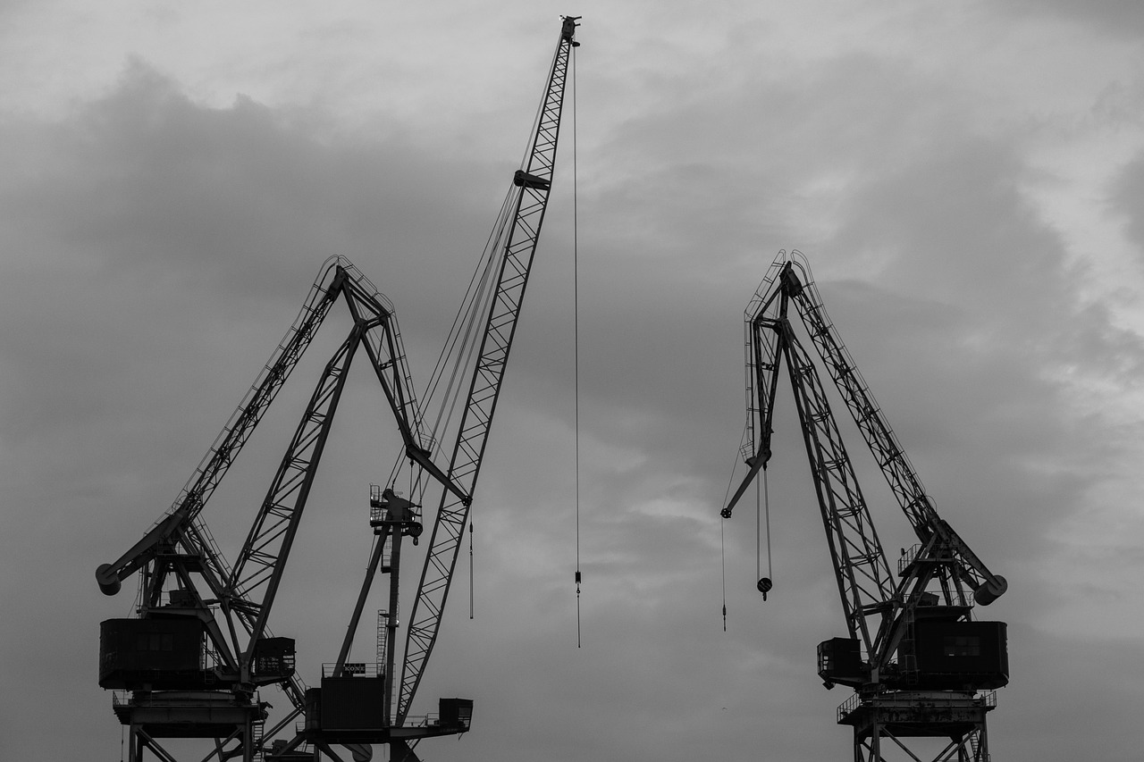 crane industry port free photo