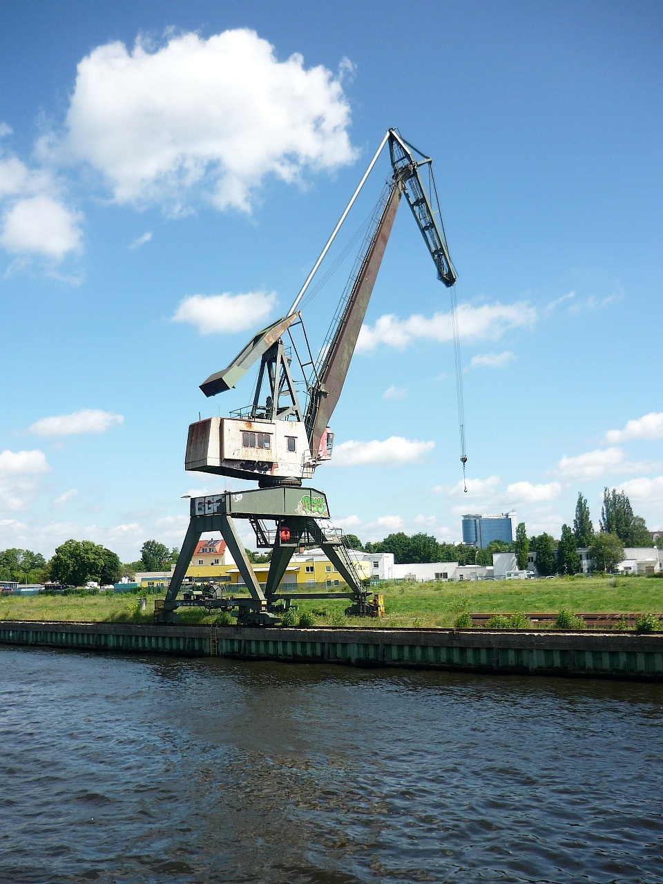crane loading crane harbour crane free photo