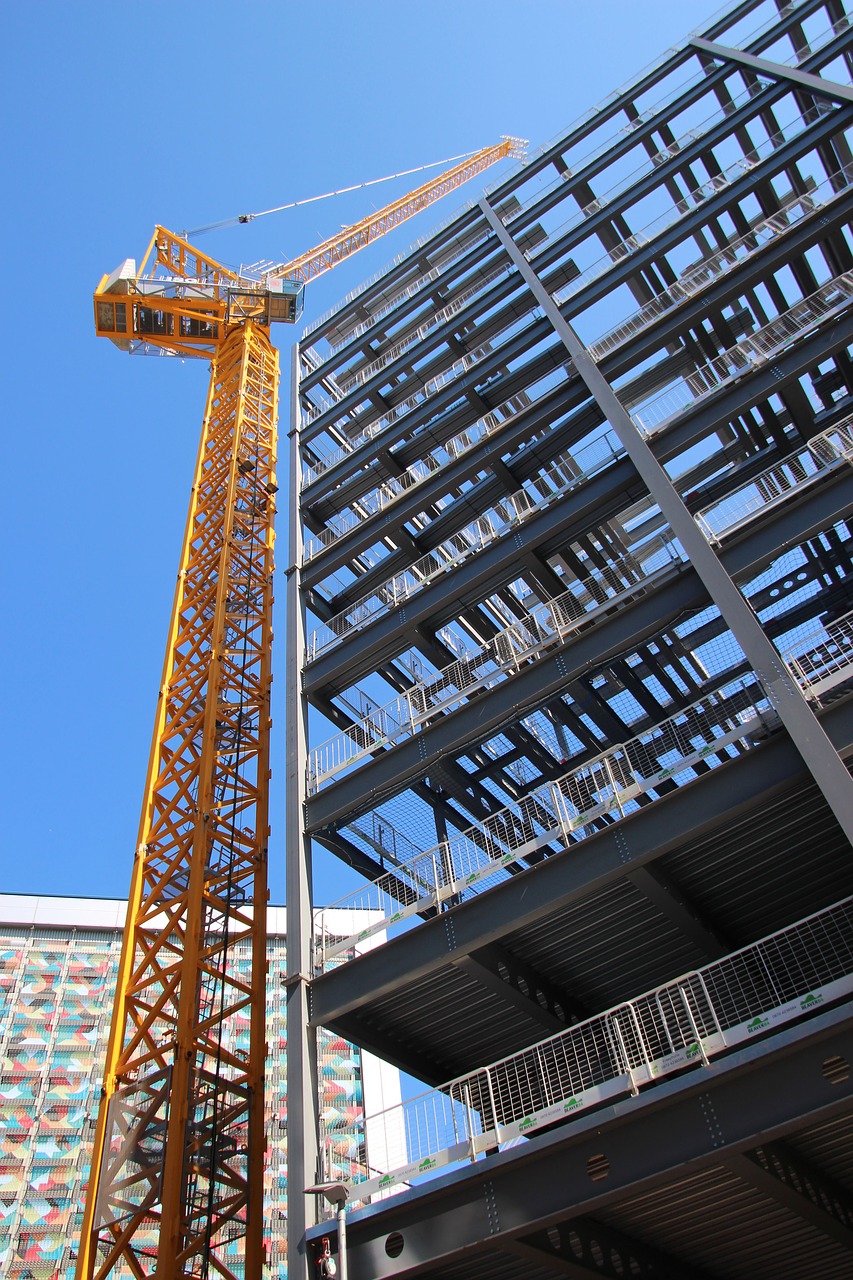 crane construction site free photo