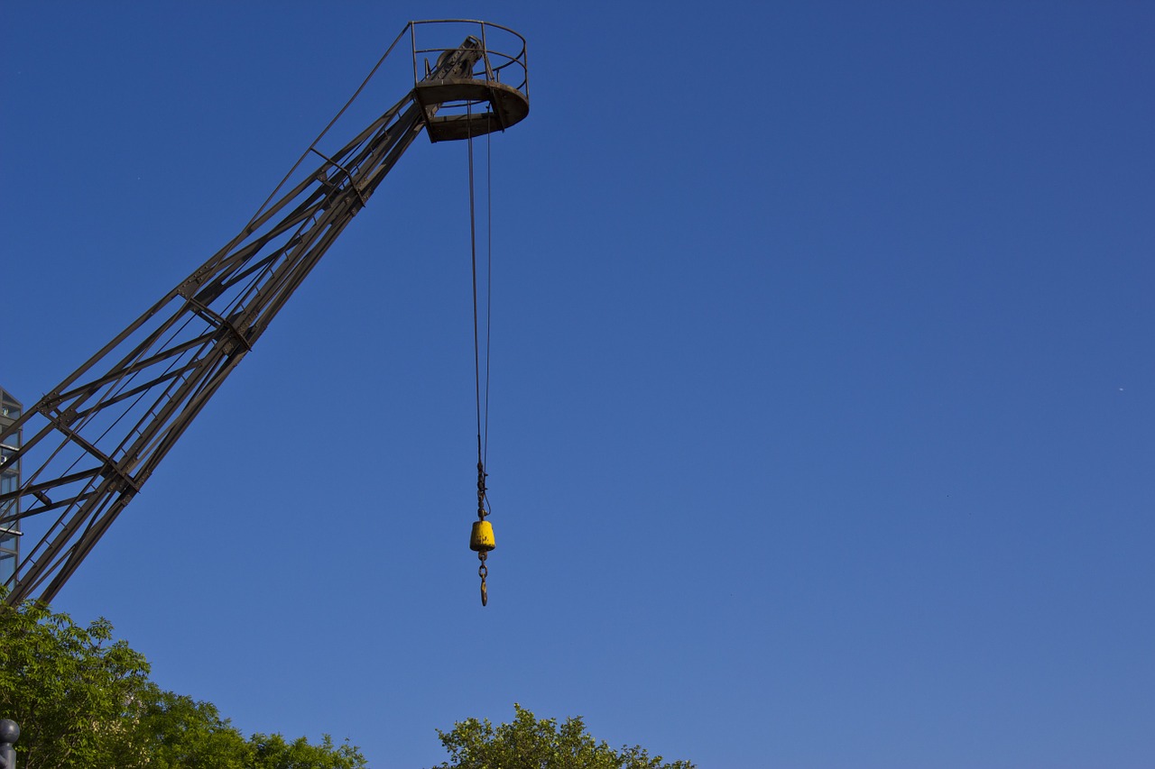 crane raise hook free photo