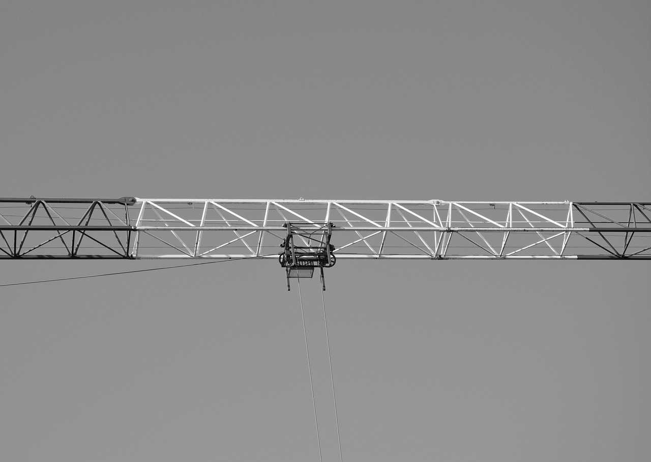 crane site photo black white free photo
