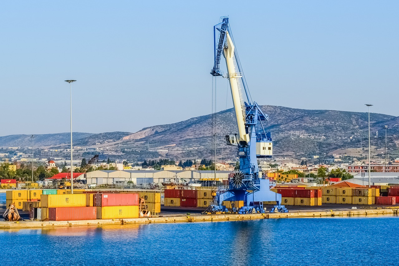 crane port harbor free photo