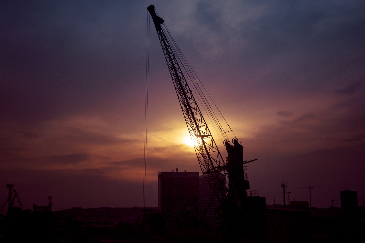 crane  industry  processing free photo