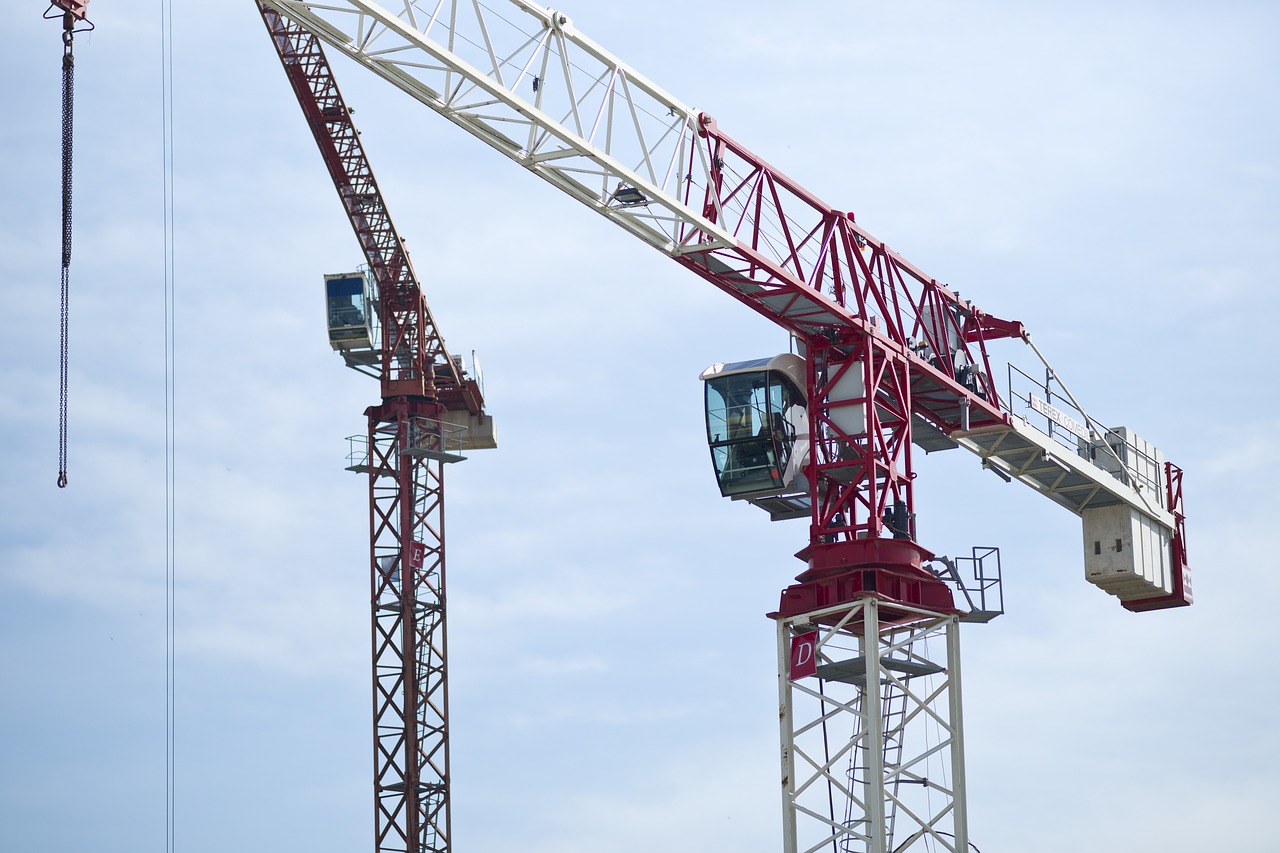 crane  construction  sky free photo