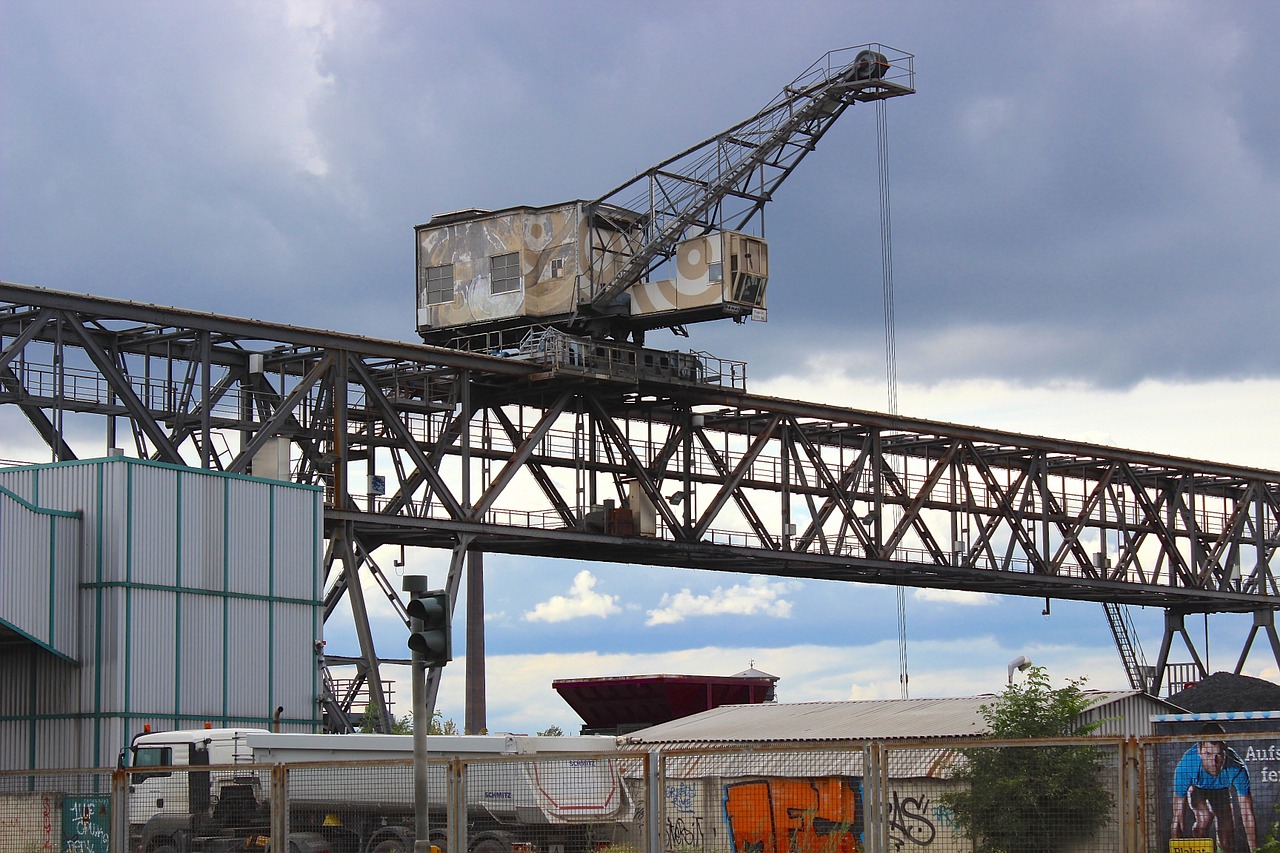 crane port industry free photo