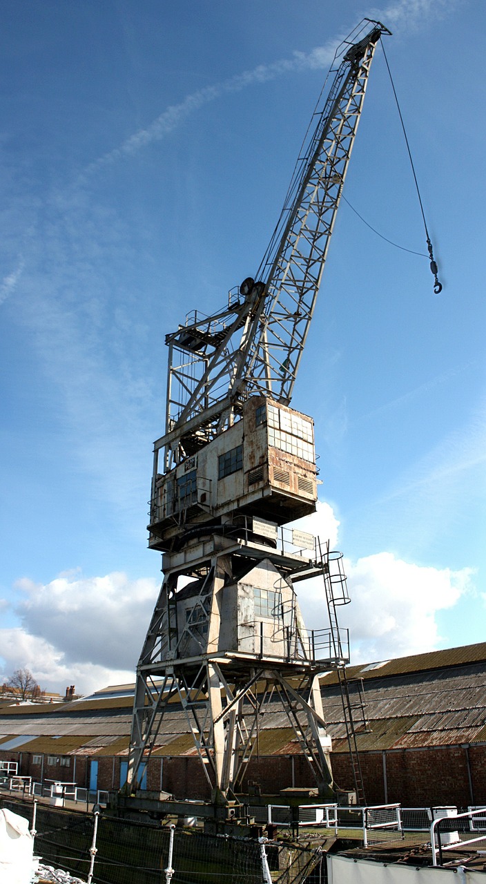 crane dockyard shipyard free photo