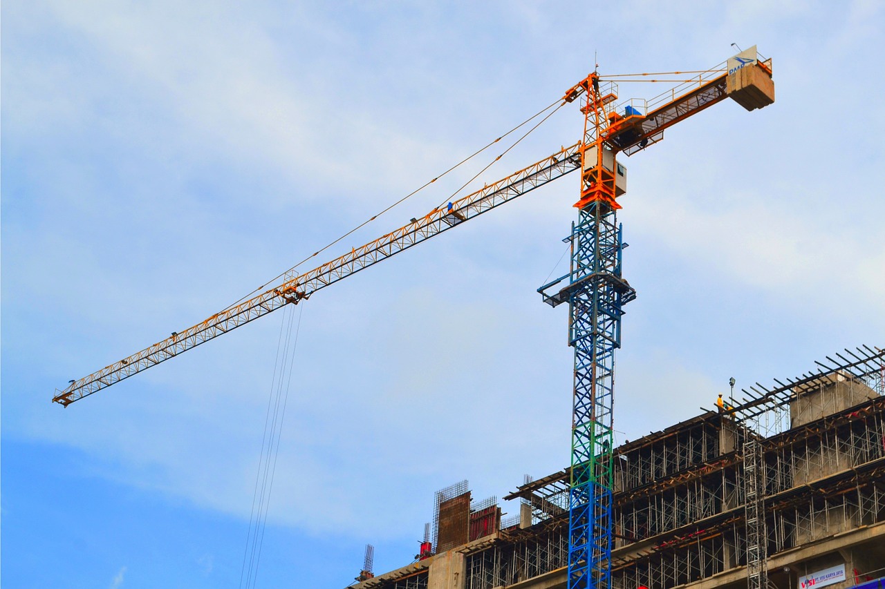 crane construction building free photo
