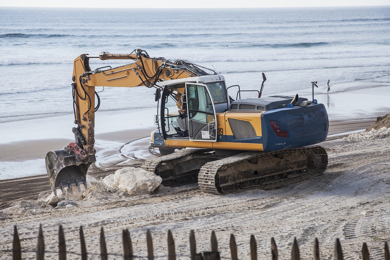 crane truck sea free photo