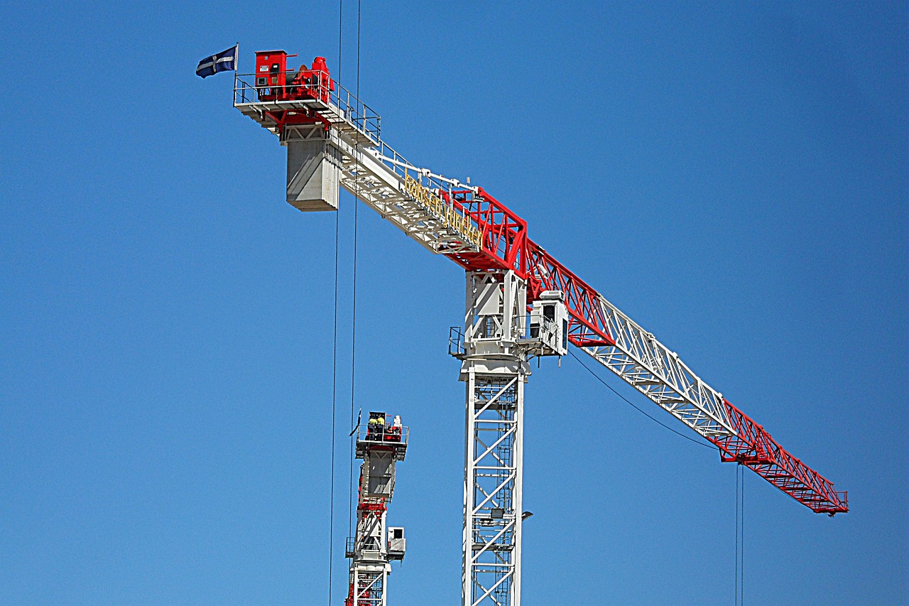 crane sky blue free photo